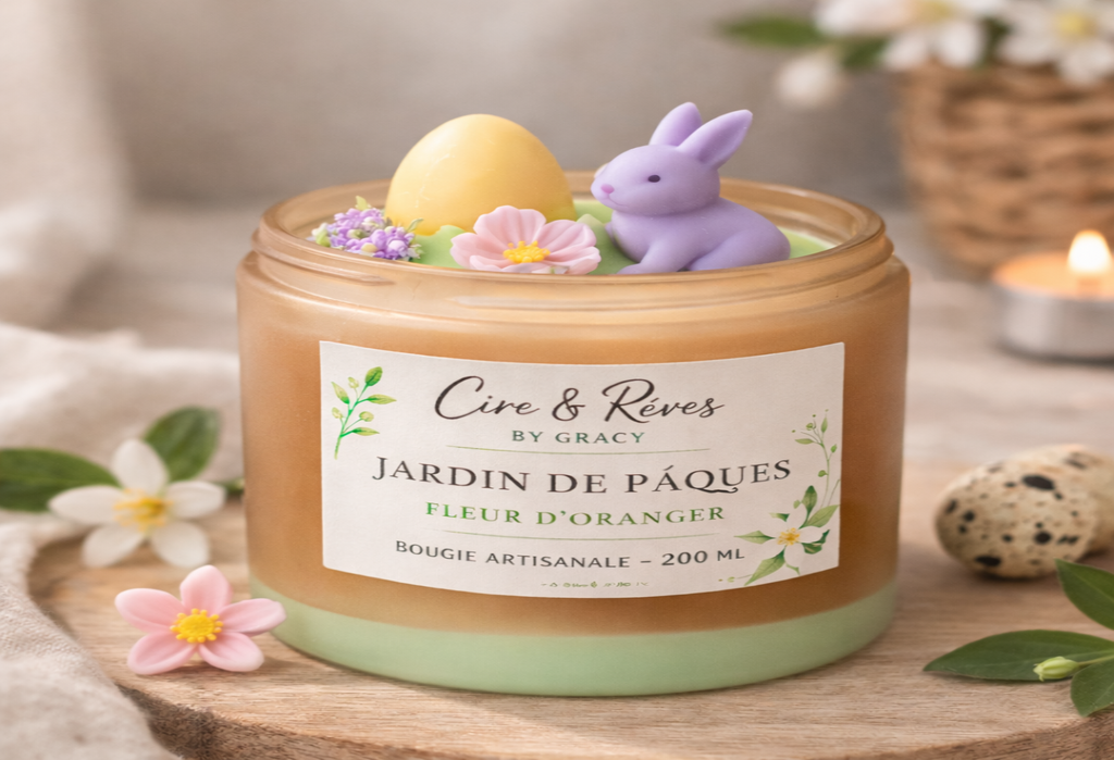 Bougie Artisanale Parfumée 200 ml – Jardin de Pâques